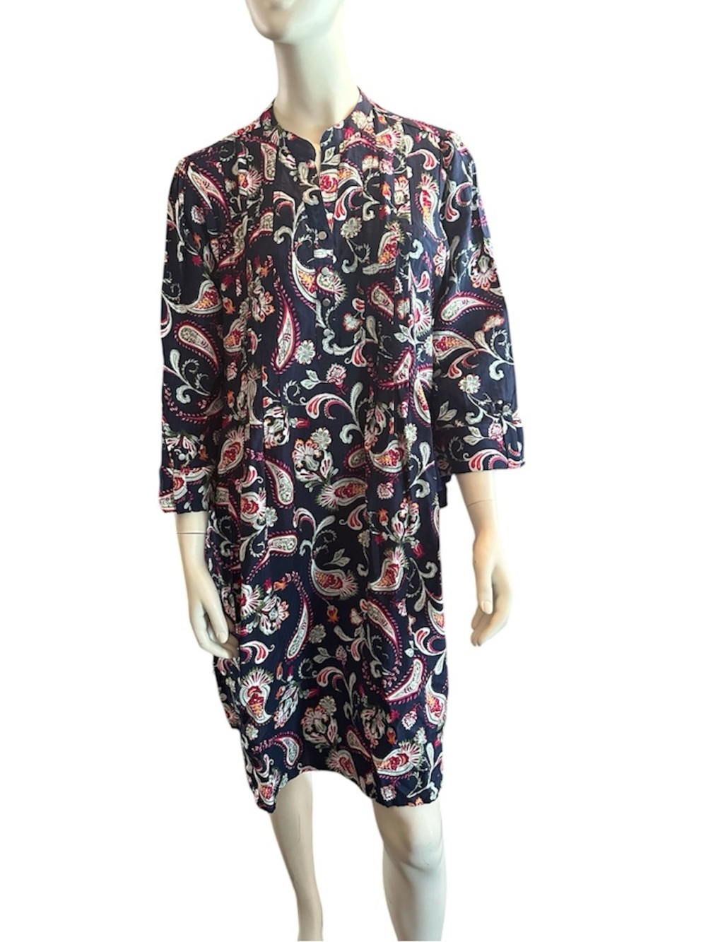 Kim Rogers Paisley Midi Dress Navy XL NWOT